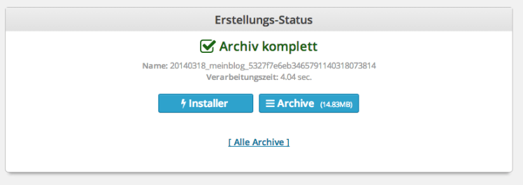 Duplicator Archiv komplett